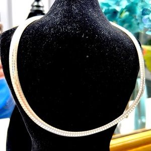 Sterling Silver 925 choker necklace with lobster clasp